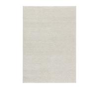 Scandi Living Alfombra de lana Flock blanco natural 170x240 cm