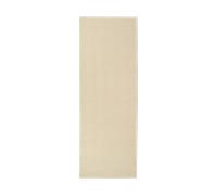 Scandi Living Alfombra de lana Furrow blanco natural 80x240 cm