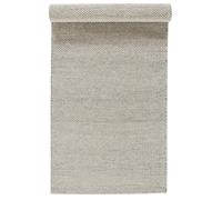 Scandi Living Alfombra de lana Lea blanco natural 80x240 cm