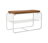 Scandi Living Banco/estante zapatero Nod 80x36x42 cm White