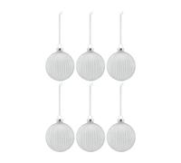 Scandi Living Bolas de Navidad Holiday 6 unidades Blanco