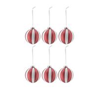 Scandi Living Bolas de Navidad Tradition 6 unidades Rojo/blanco