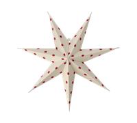 Scandi Living Estrella de Adviento Bare blanco-puntos rojos 60 cm