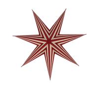 Scandi Living Estrella de Adviento Bare blanco-rayas rojas 45 cm