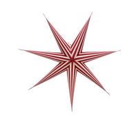 Scandi Living Estrella de Adviento Bare blanco-rayas rojas 80 cm