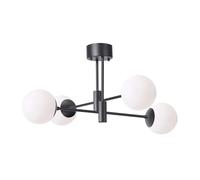 Scandi Living Lámpara de techo Solar negro 73 cm blanco pavonado
