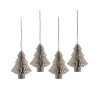 Scandi Living Set de 4 bolas de Navidad Tree Beige