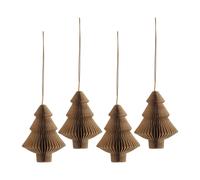 Scandi Living Set de 4 bolas de Navidad Tree Crudo