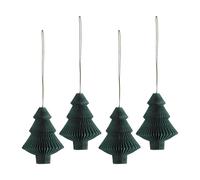 Scandi Living Set de 4 bolas de Navidad Tree Verde musgo