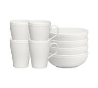 Scandi Living Set de desayuno Dots. blanco