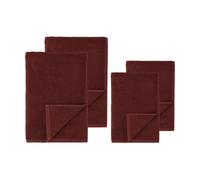 Scandi Living Set de toallas Drift. 4 piezas - Rojo
