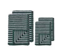 Scandi Living Set de toallas Drift 4 piezas - Verde-púrpura