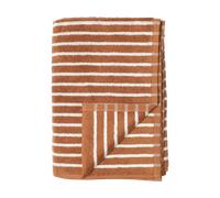 Scandi Living Toalla de baño Drift 70x140 cm Marrón-blanco