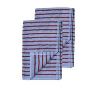 Scandi Living Toallas de baño Drift 100x150 cm. 2-pack - Azul-rojo