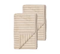 Scandi Living Toallas de baño Drift 100x150 cm. 2-pack - Beige-blanco