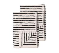 Scandi Living Toallas de baño Drift 100x150 cm. 2-pack - Blanco-negro