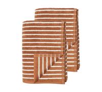 Scandi Living Toallas de baño Drift 100x150 cm. 2-pack - Marrón-blanco