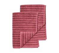 Scandi Living Toallas de baño Drift 100x150 cm. 2-pack - Rosa-rojo