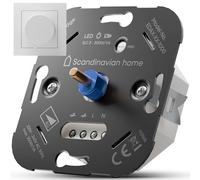 Scandinavian Home - Regulador de intensidad para lámparas LED de 3 a 300 W / VA - Interruptor universal con sección de fase, medida estándar 55 - Regulador LED empotrable 230 V, regulador giratorio