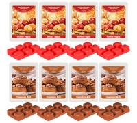 Scent-Hi Cera Perfumada Derretida, 100% Cubos de Cera de Soja, Perfumados para Calentadores de Cera, Manzana Canela, Manzana Dorada, Paquete de 8