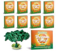 Scent-Hi Conos de Incienso de Citronela 120 Unidades, 1 Porta Incienso, con Aceites Esenciales de Citronela y Lemongrass, Terraza Jardín Camping