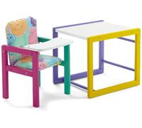 Schardt 16 100 00 00 - Silla Alta de Madera para muecas con Asiento y Respaldo tapizados