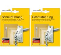 Schellenberg 11034 Guía de cuerda con muelle espiral para persianas enrollables, blanco (Paquete de 2)