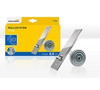 Schellenberg 11123 Enrollador en entrada con placa de cubierta, distancia entre agujeros 170mm, galvanizado