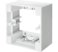 Schellenberg 20003 Marco de Montaje en Superficie para Diversos Productos de Control, Recorte 50 x 50 mm, Angular, Blanco