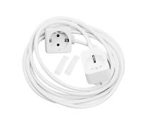 Schellenberg 20026 Cable alargador, 3 m, Blanco