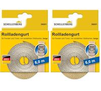 Schellenberg 36001 Correa de persiana Maxi 23 mm, 6 m, beige (Paquete de 2)