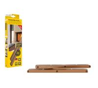 Schellenberg 46609, Brown Fold Plus Starter Set, paquete doble, aletas automáticas para ventilador, montaje en marco de ventana, juego de iniciación