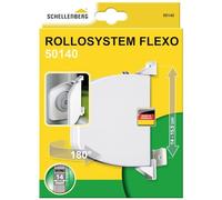 Schellenberg 50140 Enrrollador de Cinta de persiana abatible y plegable para montaje en pared, color blanco