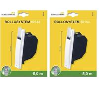 Schellenberg 50144 Rodillo de entrada MINI para cintas de persiana de 16 mm de anchura, Distancia entre taladros: 15 cm, blanco (Paquete de 2)