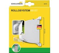 Schellenberg 50157 Enrollador atornillado de cinta abatible y plegable para montaje en pared, color blanco