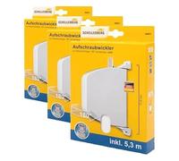 Schellenberg 50801 Enrrollador MAXI, para montaje en pared, color blanco, Cinta de persiana, ancho: 23 mm (Paquete de 3)