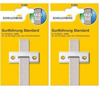 Schellenberg 51203 Guía de correa de persiana Standard Mini/Maxi, 45 mm, angular, blanco (Paquete de 2)