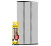 Schellenberg mosquitera magnética para puerta, 90x210 cm, antracita, cierre automático con imanes, fijación adhesiva sin taladrar, poliéster resistente UV, lavable y recortable, 50628