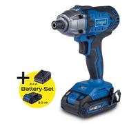 SCHEPPACH C-ID180-X IXES, juego de taladro de impacto inalámbrico de 20V (1/4 pulgada) – 180 Nm, con LED, control de velocidad, incluye batería de 2,0 Ah y cargador de 2,4 A