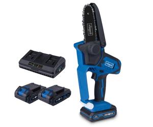 Scheppach C-PS100-X SET S Sierra de jardín inalámbrica con 2 baterías 20V 2 Ah y cargador doble