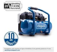 Scheppach Compresor inalámbrico con kit de inicio de 2 Ah + batería de 2 Ah C-ACT160/6-X
