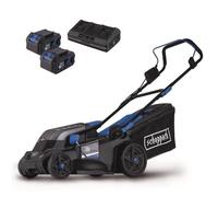 Scheppach Cortacésped Inalámbrico BC-MP380-X SET XL2 de 38 cm con Batería y Cargador