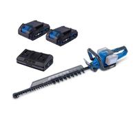 Scheppach Kit cortasetos inalámbrico BC-HT720-X con 65 cm de corte, 2 baterías de 4 Ah y cargador doble
