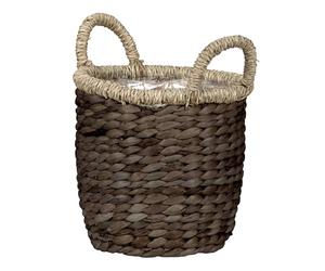 Scheurich Jacinto de Agua 28 - Maceta/Cesta con Asas de Jacinto de Agua, Color marrón, 28 cm de diámetro, 23,5 cm de Alto, 13,1 l de Volumen