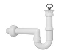Schläfer 4618105,Sifón universal para fregaderos, rejilla inoxidable DN 80, desagüe,Juego de sifón con válvula de drenaje para fregaderos,Tapones para fregadero,Sifón de tubo 1 1/2x40 mm de diámetro