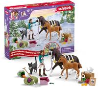 Schleich Horse Club | Calendario de Adviento Horse Club 2025 - 99092 | con Figura articulada de Lisa, 2 Caballos, un Gato, cabezada y Muchos Accesorios | Regalo Ideal Desde los 5 años | 36 Piezas