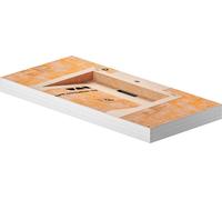 Schlüter® KERDI BOARD WS: Juego de elementos de encastre para lavamanos, diseñado para grifos de pie, con dimensiones de 1170 x 550 x 85 mm