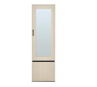 Schmaler garderobenschrank con espejo y barra extensible - armario recibidor moderno ahorrador de espacio para entrada, dormitorio y apartamento - madera