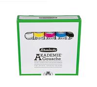 Schmincke Gouache AKADEMIE® – 5 tubos de 20 ml, 5 colores, alta resistencia a la luz, estuche cartón