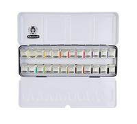 Schmincke Caja de acuarelas AKADEMIE® – Surtido 24×1/2 godets, alta resistencia a la luz